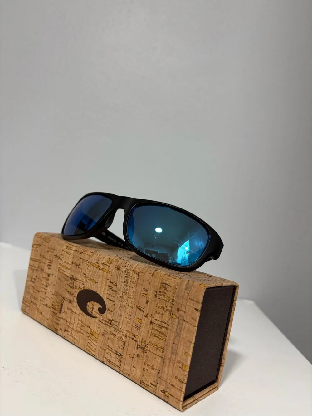 Costa Del Mar Clipperton Polarized Sunglasses - Matte Black / Blue Mirror (58mm)